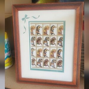 Framed Collectable Carousel Horse Stamps
